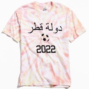 Soccer Qatar World Cup T-Shirt Altru Apparel 2022 Tie-Dye Large NWT